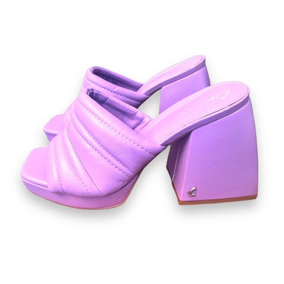 Circus By Sam Edelman Lilac Purple Marlie Women's Chunky Heel Sandals Size 6.5 - Picture 2 of 7